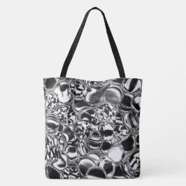 Silver bubbles with glass or metal tone tasche