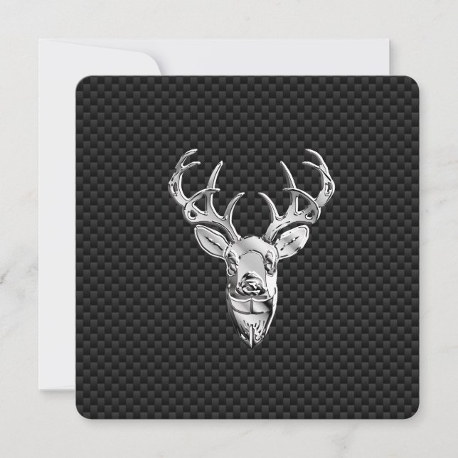 Silver Buck on Carbon Fibre Decor (Vorderseite)