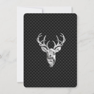 Silver Buck on Carbon Fibre Decor