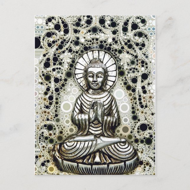 Silver Buddha Postcard Postkarte (Vorderseite)