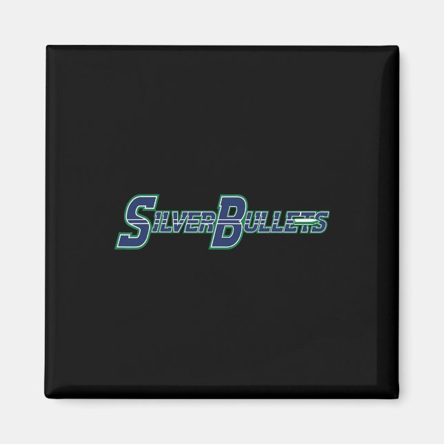Silver Bullets Softll - Blaues Logo  Magnet (Vorne)