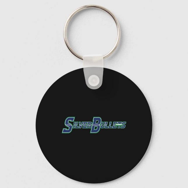 Silver Bullets Softll - Blaues Logo  Schlüsselanhänger (Vorderseite)