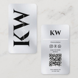 Silver Business Card - Modernes und Berufliches De Visitenkarte