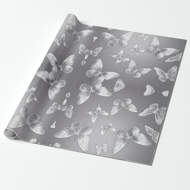 Silver Butterfells Wildlife Lovers Geschenkpapier (Ungerollt)