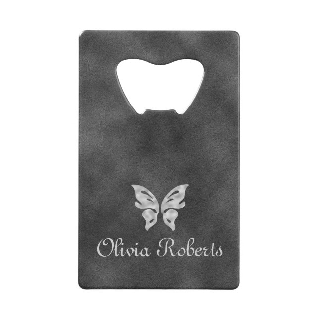 Silver Butterfly & Velvet Flaschenöffner (Vorderseite)