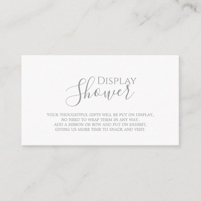Silver Calligraphy Display Showcard Begleitkarte (Vorderseite)