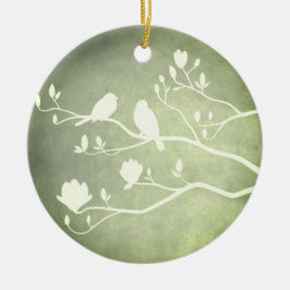 Silver Candelabra (grün) - Keramik Ornament