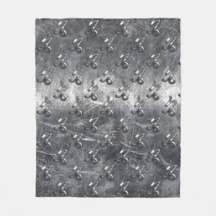 Silver Capricorn Zodiac Symbol Steel Style Fleecedecke