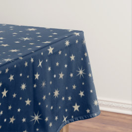 Silver Celestial Star Muster Niedlich Navy Blue Pa Tischdecke