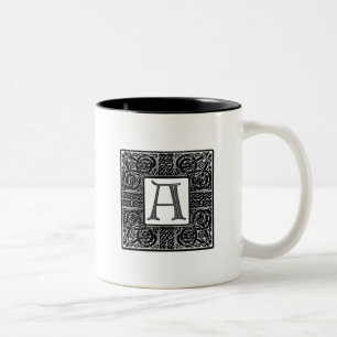 Silver Celtic "A Monogram" Zweifarbige Tasse