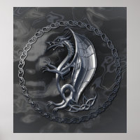 Silver Celtic Dragon