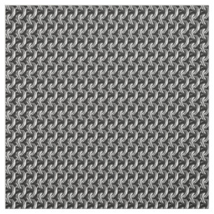Silver Chainmaille Print Goth Muster Fabric Stoff