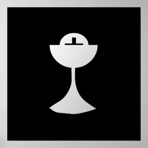 Silver Chalice und Host Poster