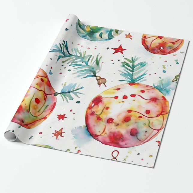 Silver Christmas Ball Chic Geschenkpapier (Ungerollt)