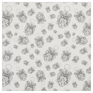 Silver Christmas Engel of Peace Seamless Pattern Stoff