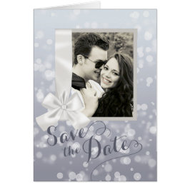 Silver Christmas Foto Save the Date
