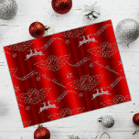 Silver Christmas Magic Red Seidenpapier<br><div class="desc">Die Präsentation unseres exquisiten Silver Christmas Magic Red Tissue, die perfekte Touch für Ihre Urlaubsgeschenke und Dekorationen. Entdecken Sie die Magie der Saison mit diesem bezaubernden, hochwertigen Papiertaschentuch, das ein faszinierendes Design aufweist. Dieses Papiertaschentuch ist mit einem wunderschönen Muster aus glänzenden, silbernen Rentieren geschmückt, das auf dem Papier anmutig prallt...</div>