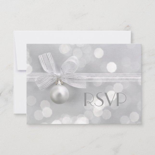 Silver Christmas UAWG RSVP Karte (Vorderseite)