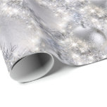 Silver Christmas Wrapping Paper Geschenkpapier<br><div class="desc">Glamouröses Weihnachtspapier mit silbernen Weihnachtsschmuck,  weißem Glanzlicht und glänzender Tinsel.</div>