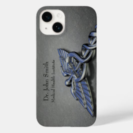 Silver Chrome Caduceus Symbol Beruflich Medical Case-Mate iPhone 14 Hülle
