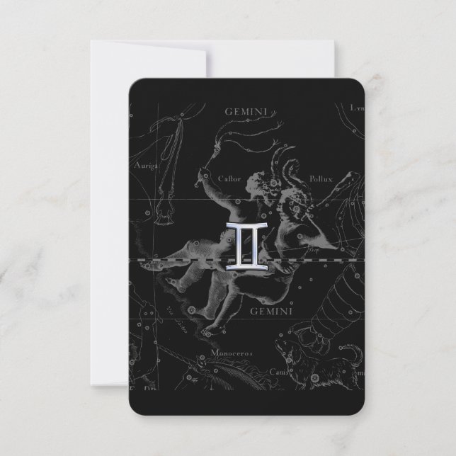 Silver Chrome like Gemini Zodiac Sign on Hevelius (Vorderseite)