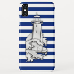 Silver Chrome Like Lighthouse auf Navy Stripes title_seo2
