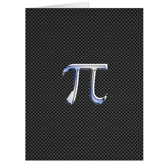 Silver Chrome like Pi Symbol auf Carbon Fibre Prin (Vorderseite)