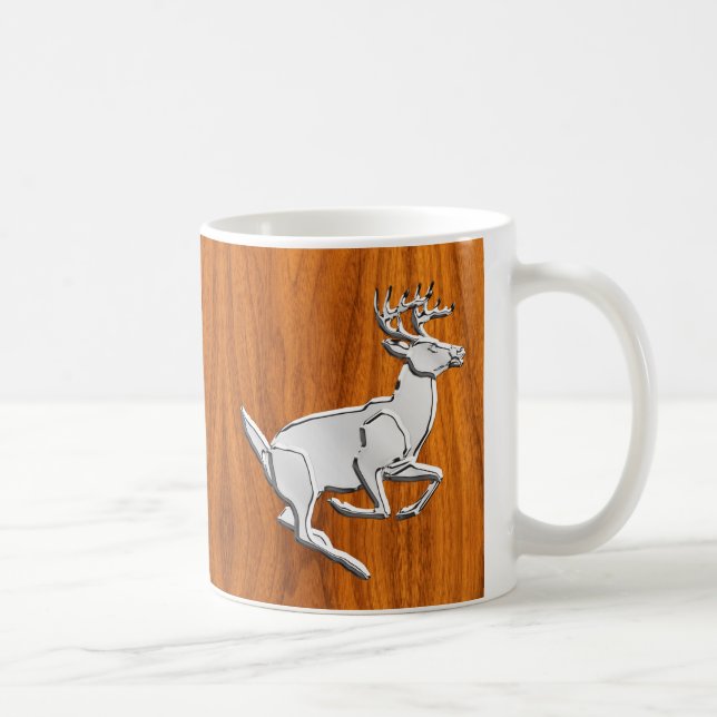 Silver Chrome like Running Dee on Fine Teak Print Kaffeetasse (Rechts)