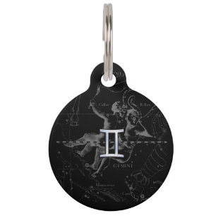 Silver Chrome wie Gemini Zodiac Sign auf Hevelius Tiernamensmarke