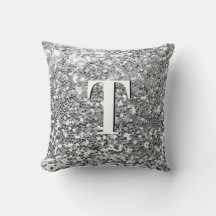 Silver Chunky Glitzer Mit Monogramm