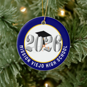 Silver Class 2026 Foto Abschluss Keramik Ornament