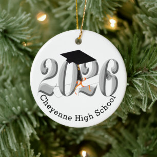 Silver Class 2026 Foto Abschluss Keramik Ornament