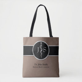 Silver Classy Noble Rod of Asclepius Medical Tasche