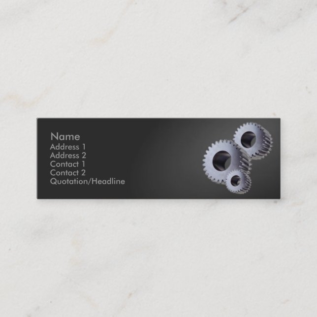 Silver Cogs Business Card Mini Visitenkarte (Vorderseite)