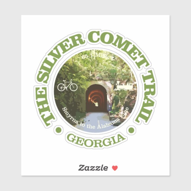 Silver Comet Trail (cycling c) Aufkleber (Blatt)
