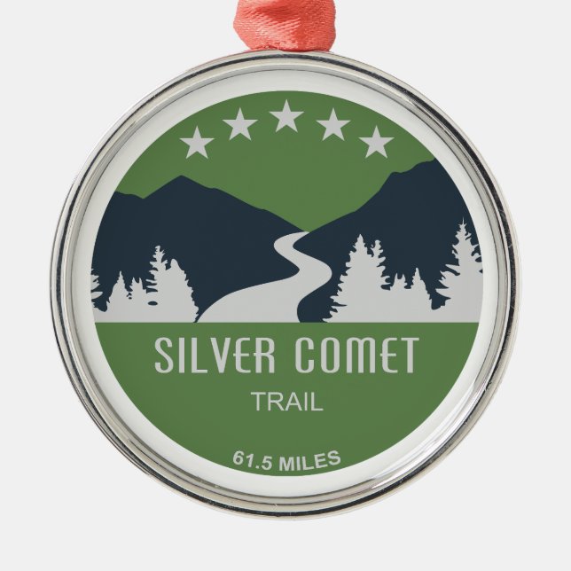 Silver Comet Trail Georgia Ornament Aus Metall (Vorne)
