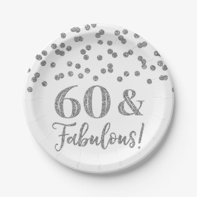 Silver Confetti 60 und fabelhafte Teller (Vorderseite)