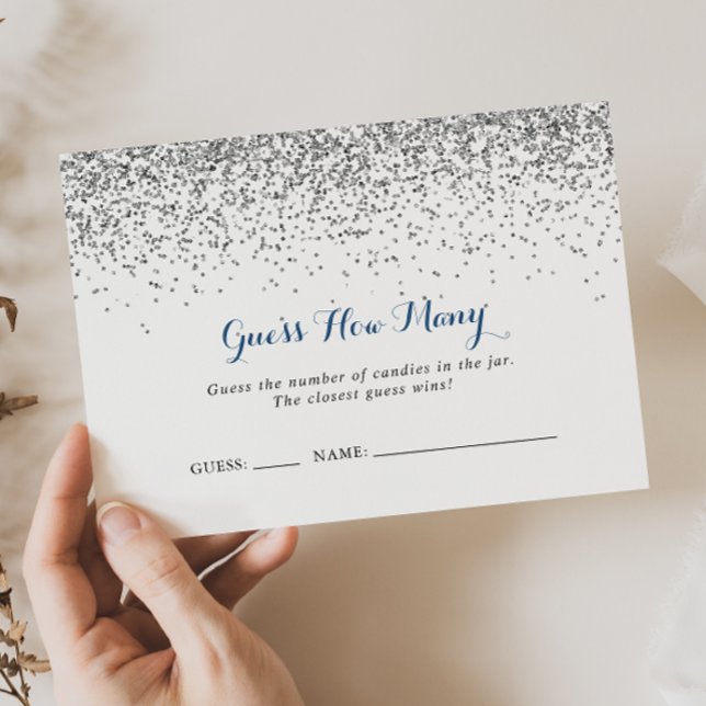 Silver Confetti Devine Combien De Carte De Jeu (Créateur téléchargé)