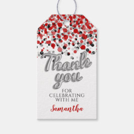 Silver Confetti Gift Tags Geschenkanhänger