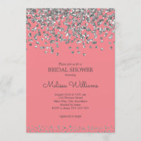 Silver Confetti Rosa Elegantes Brautparty