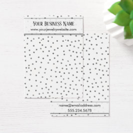Silver Confetti White Earring Display Card