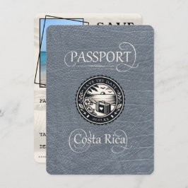 Silver Costa Rica Passport Save The Date