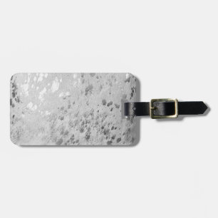 Silver Cowhide Print Metallic Gepäckmarke Gepäckanhänger