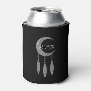 Silver Crescent Moon Feathers Thunder_Cove Dosenkühler
