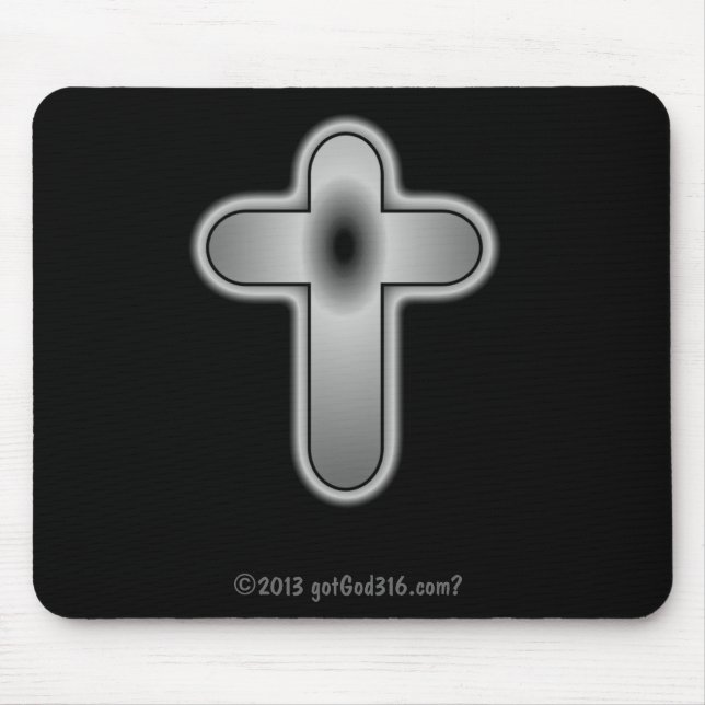 Silver Cross gotGod316.com? Mousepad (Vorne)