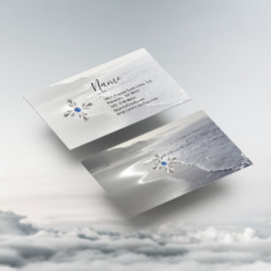 Silver Cross und Gem Business Card Visitenkarte