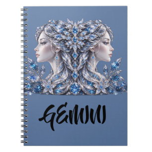 Silver Crystal Gemini   Luxury Collection  Notizblock