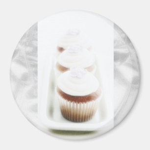 Silver Cupcake Swirl Magnete Magnet