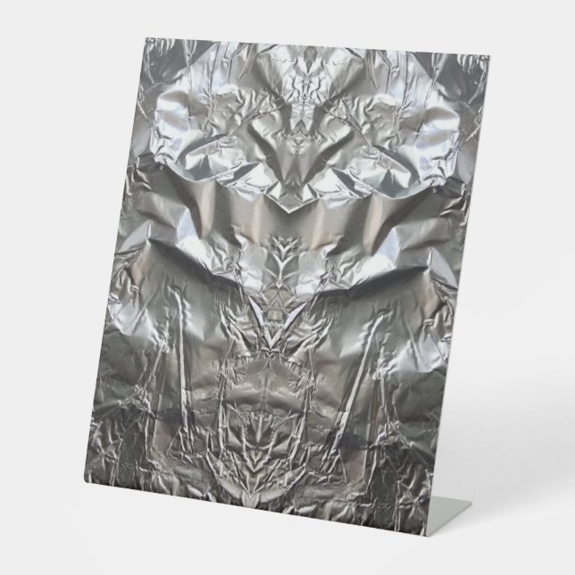 Silver Cyborg - by ID AD Art Gabi Zapf Sockelschild (Vorderseite)