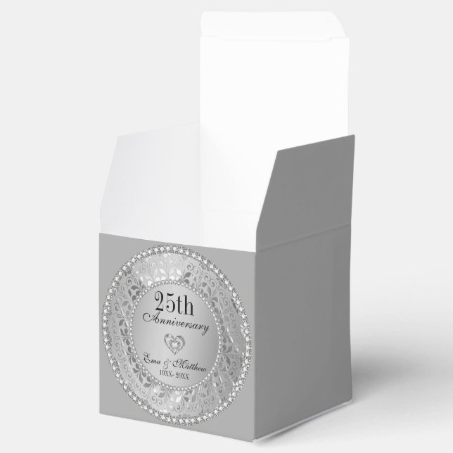 Silver Damask Jubiläum Geschenkschachtel (Geöffnet)